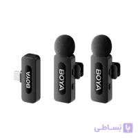 میکروفون یقه ای بویا مدل BY-V20 V2.0 BOYA ا دو مخاطب با پورت type c