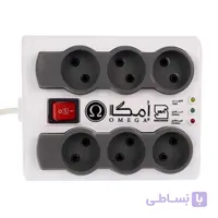 محافظ برق استاندارد 6 خانه امگا 5 متری مدل P6000