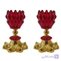 شمعدان مدل رومیزی ریحان کد 2 بسته 2 عددی