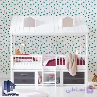 تخت خواب کودک و نوجوان کلبه CHE131
