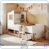 تخت خواب کودک و نوجوان کلبه CHE135