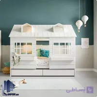 تخت خواب کودک و نوجوان کلبه CHE133