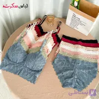 ست نیم تنه شورت گیپور فانتزی ls2001