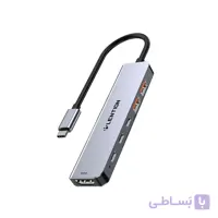 هاب 6 پورت LENTION USB A +USB C سری LUXURY مدلCS35