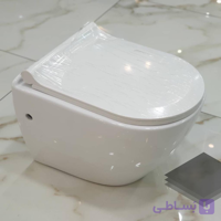توالت فرنگی والهنگ ایساتیس مدل سیکاس مشکی همراه با پیچ نصب