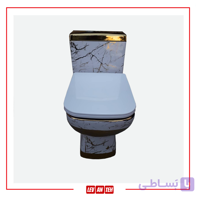 توالت فرنگی لوکس سفید طلایی مدل G004