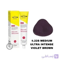 آلفا پرف یلو ALFAPARF YELLOW PROFESSIONAL رنگ مو شماره 4.22S قهوه ای بنفش متوسط خیلی قوی 100 میل