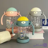 قمقمه نی دار کودک دو دسته 380 میل کد 0489