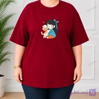 تیشرت زنانه سایز بزرگ کد TSH110