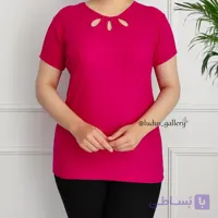تیشرت کبریتی زنانه مدل یقه سه اشکی کد TSH90