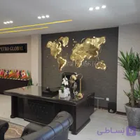 نقشه جهان پازلی آینه طلایی