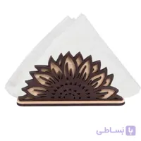 جادستمال کاغذی رومیزی چوبی طرح گل