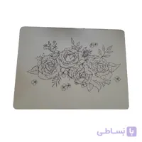 زیر بشقابی چوبی طرح گل