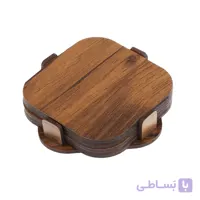 زیر لیوانی چوبی مربعی