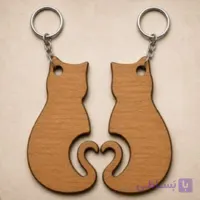 جاسوییچی چوبی طرح گربه