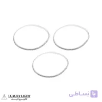 دستبند زنانه بندی استیل مدل تنیسی کشی بسته 3 عددی