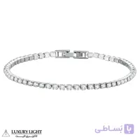 دستبند زنانه استیل مدل تنیسی نازک کد 2