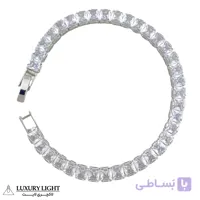 دستبند زنانه تنیسی روکش رودیوم کد 6