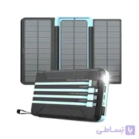 پاوربانک خورشیدی 16000 میلی آمپر پاورولوژی با 4 کابل داخلی