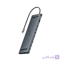 هاب و مبدل 12 پورت تایپ C گرین لاین دارای پورت LAN و HDMI
