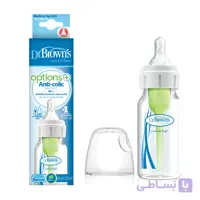 شیشه شیر طلقی 250 میل باریک آپشن پلاس دکتر براون Dr Browns