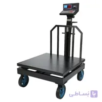 باسکول محک چاپگردار 2 تن مدل ۱۳۰۰۰ پلاس چرخدار (سینی ۱2۰×۱2۰ سانتیمتر)