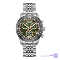 ساعت کوانتوم ADG1173.670 مردانه کرنوگراف با کادر سبز و بند استیل