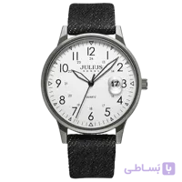 ساعت مچی مردانه جولیوس Julius Homme مدل JAH-121C با بند پارچه‌ای مشکی