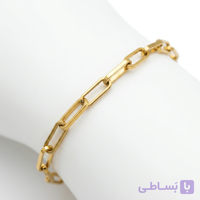 خرید و قیمت دستبند مستطیل استیل طلایی