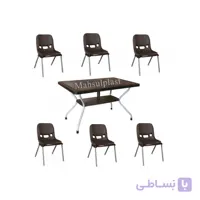 ست میز و صندلی 6 نفره مدل حصیربافت 621-881