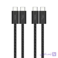کابل تبدیل USB-C به USB-C بلکین مدل CAB018qc05BK2K | طول ۱.۵ متر پک دو عددی رنگ مشکی