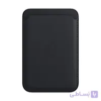 جاکارتی مگ سیف چرمی اپل مدل iPhone Leather Wallet with MagSafe-Midnight – رنگ مشکی
