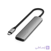 هاب ۶ پورت ساتچی مدل Satechi 6in1 USB-C Multiport رنگ طوسی