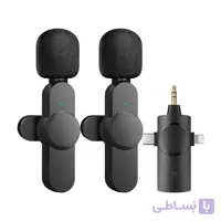 میکروفون بیسیم جیتک مدل AP0031-2 | رنگ مشکی