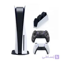 کنسول بازی پلی استیشن 5 دست دوم 3 دسته به همراه پایه شارژ اورجینال 1116 | PlayStation 5 standard 1116