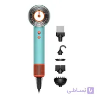 سشوار هوشمند دایسون مدل Dyson Supersonic Nural HD16-Ceramic Patina/Topaz (سرامیک فیروزه‌ای/نارنجی)