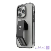 کیس شفاف استند‌دار لولو مدل Levelo Morphix Clara مناسب iPhone 14 Pro Max-مشکی/سفید