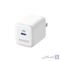 شارژر دیواری 20 وات انکر Anker 3 GaN 20W Charger A2678 رنگ سفید