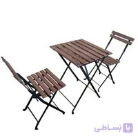 میز و صندلی تاشو سفری دهکده چوبی فلاح مدل تارنو Beech