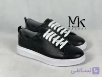 کفش افزایش قد مردانه چرم طبیعی عسلی با لژ مخفی مدل رئال | ملکی استایل