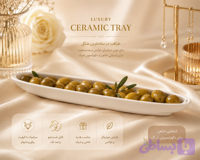 ظرف سرو زیتون مدل قایقی