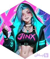 متال پوستر شش ضلعی طرح Arcane کارکتر Jinx کد L2596