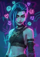 متال پوستر طرح انیمه Arcane طرح Jinx کد L2603