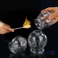 ست 5 عددی لیوان شیشه ای بادکش گرم