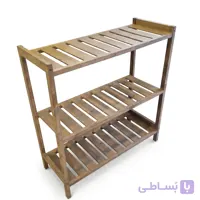 استند سه طبقه چوبی مدل ترمو - مناسب جاکفشی و کتابخانه (چوب روس)