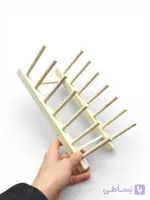 استند بشقاب چوبی چوب ترمو ظرفیت ۶ بشقاب