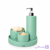 نیم ست سرویس بهداشتی AXOR مدل آلما (Alma)فیروزه ای \پمپ سیلیکون