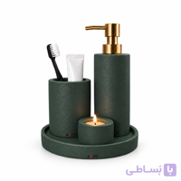 نیم ست سنگی سرویس بهداشتی AXOR مدل ساویا (Savya) سبز تیره \پمپ سیلیکون