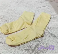 جوراب پشمی سفید ساق بلند