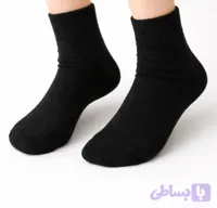 جوراب مشکی پشمی ساق کوتاه